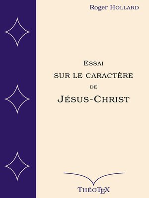 cover image of Essai sur le caractère de Jésus-Christ